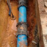 Utilização de luvas mecanicas para reparo em rede existente